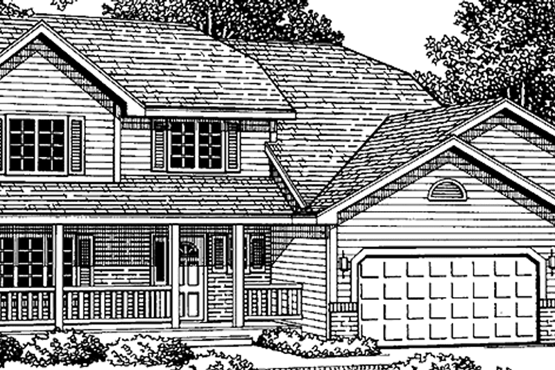 House Plan Design - Prairie Exterior - Front Elevation Plan #981-35