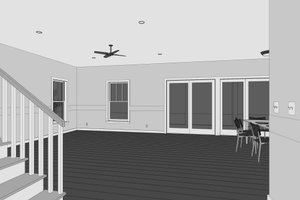 Interior - Family Room for Craftsman House Plan #461-44 - 4 bed, 3 bath