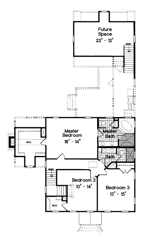 Home Plan - Classical Floor Plan - Upper Floor Plan #417-703