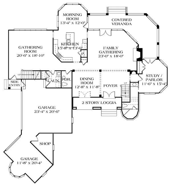 Dream House Plan - European Floor Plan - Main Floor Plan #453-317