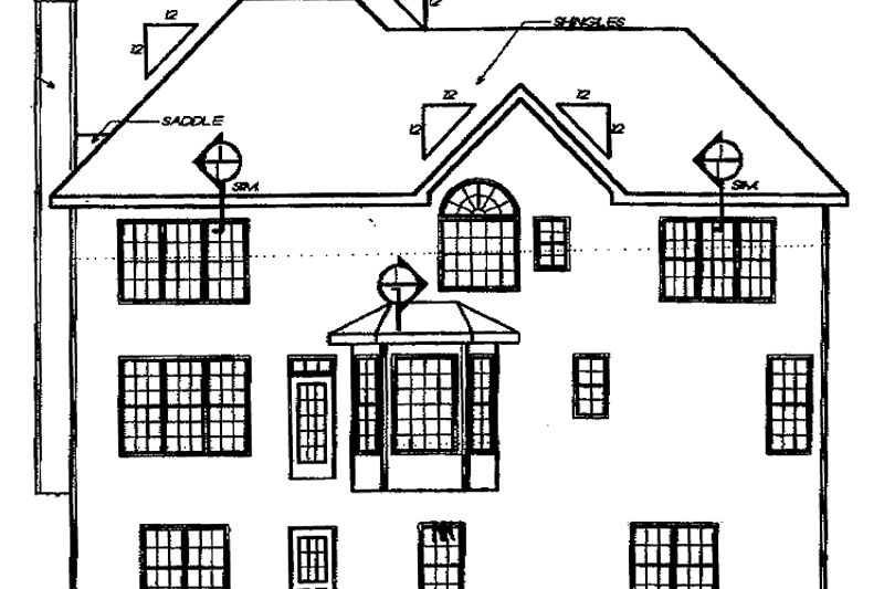Dream House Plan - Exterior - Rear Elevation for Colonial House Plan #927-877 - 4 bed, 3 bath