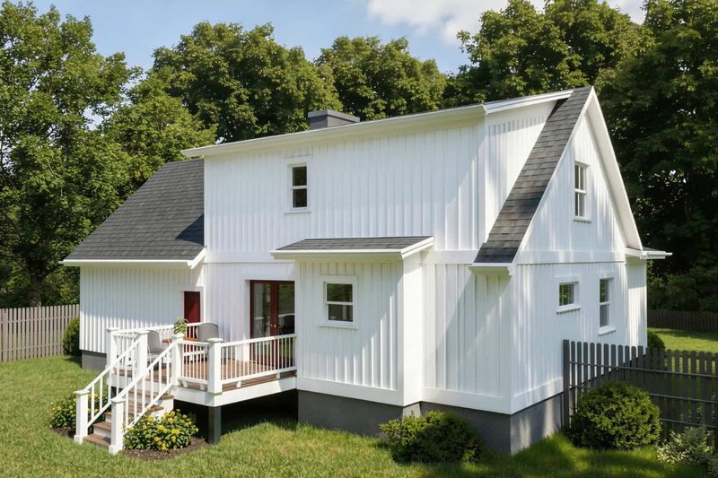 Home Plan - Exterior - Rear Elevation for Country House Plan #79-157 - 3 bed, 2.5 bath