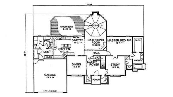 Home Plan - European Floor Plan - Main Floor Plan #1001-111