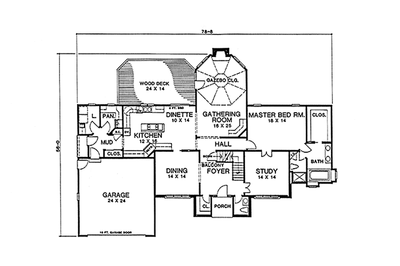 Dream House Plan - Floor Plan - Main Floor for European House Plan #1001-111 - 3 bed, 2.5 bath