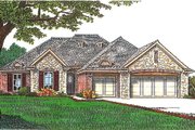 European Style House Plan - 3 Beds 2 Baths 1862 Sq/Ft Plan #310-969 