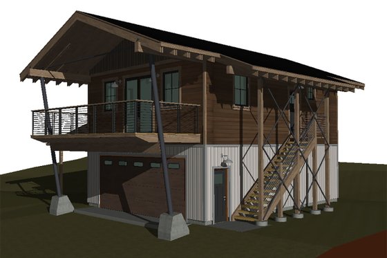 Photo 2 for Cabin House Plan #910-3 - 1 bed, 2 bath