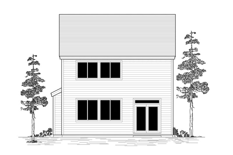 Dream House Plan - Exterior - Rear Elevation for Craftsman House Plan #53-660 - 3 bed, 2.5 bath