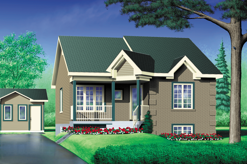 Traditional Style House Plan - 2 Beds 1 Baths 966 Sq/Ft Plan #25-1012