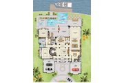 Mediterranean Style House Plan - 4 Beds 6.5 Baths 8129 Sq/Ft Plan #548-19 