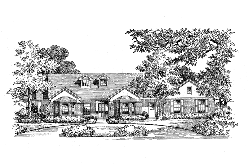 Architectural House Design - Ranch Exterior - Front Elevation Plan #999-25