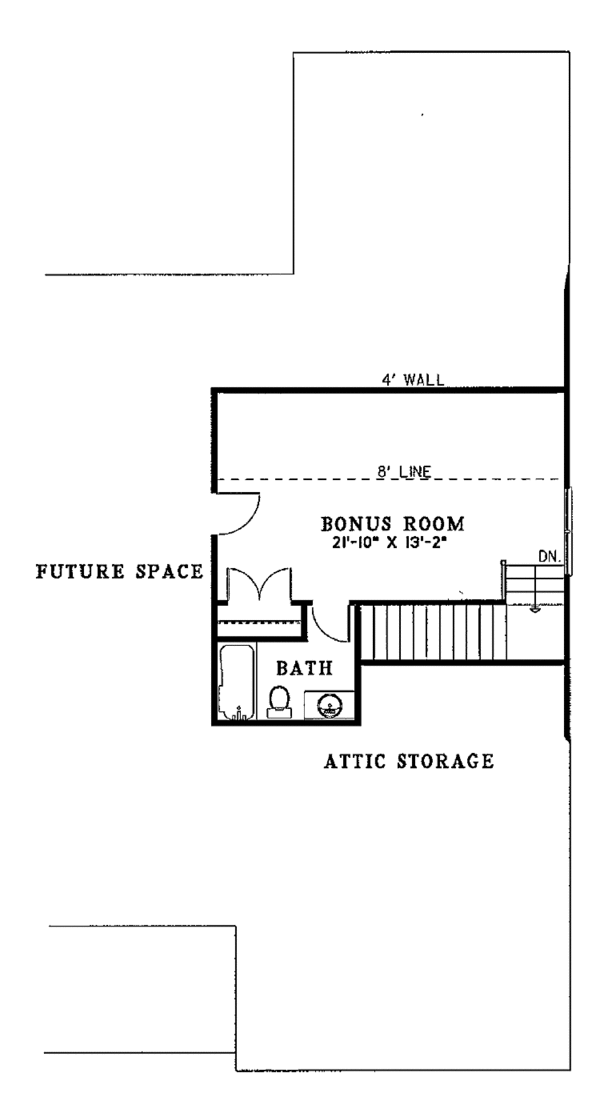 House Plan Design - Country Floor Plan - Upper Floor Plan #17-3250