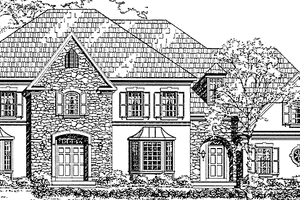 Home Plan - European Exterior - Front Elevation Plan #953-128