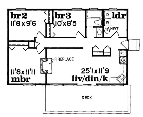 House Blueprint - Contemporary Floor Plan - Main Floor Plan #47-660