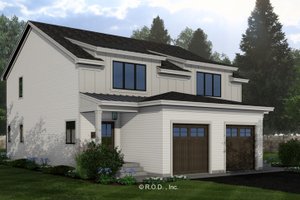 Exterior - Front Elevation 4 for Farmhouse House Plan #51-1315 - 2 bed, 2.5 bath