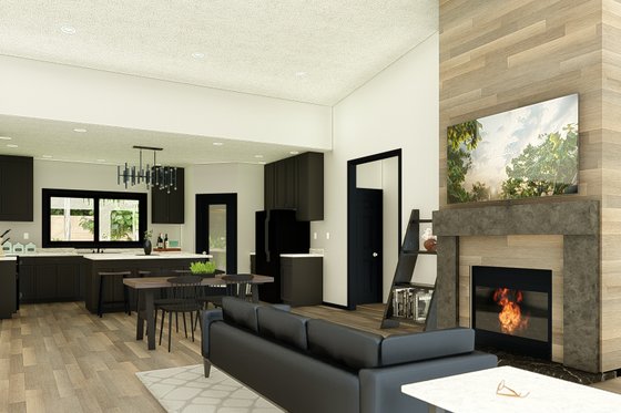 Interior - Family Room for Contemporary House Plan #1064-290 - 3 bed, 2 bath