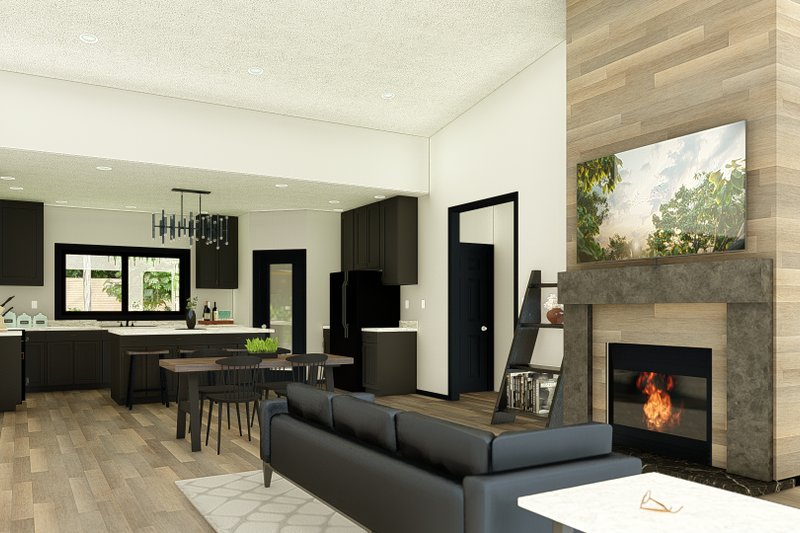 House Design - Interior - Family Room for Contemporary House Plan #1064-290 - 3 bed, 2 bath