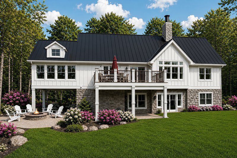 Dream House Plan - Exterior - Rear Elevation for Farmhouse House Plan #928-433 - 3 bed, 2.5 bath