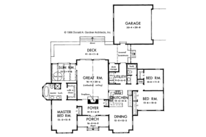 Floor Plan - Main Floor for Country House Plan #929-130 - 3 bed, 2 bath
