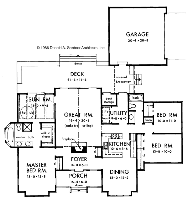 Dream House Plan - Country Floor Plan - Main Floor Plan #929-130