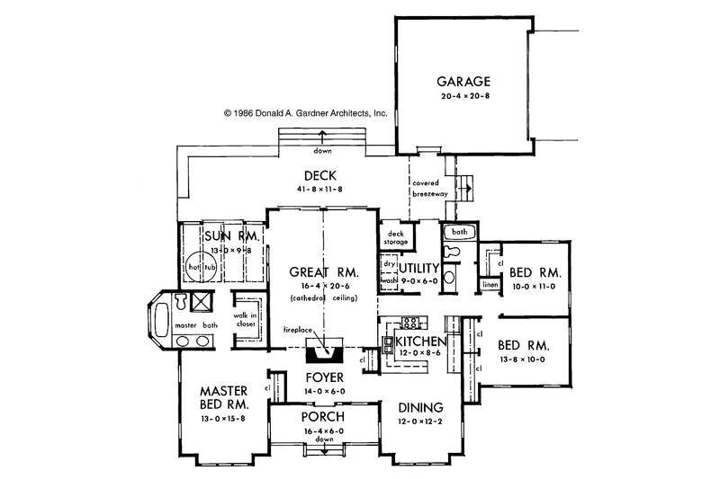 Home Plan - Floor Plan - Main Floor for Country House Plan #929-130 - 3 bed, 2 bath