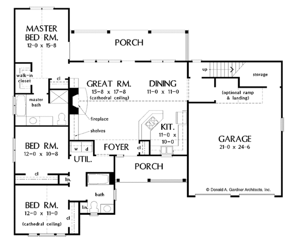 Architectural House Design - Ranch Floor Plan - Main Floor Plan #929-451