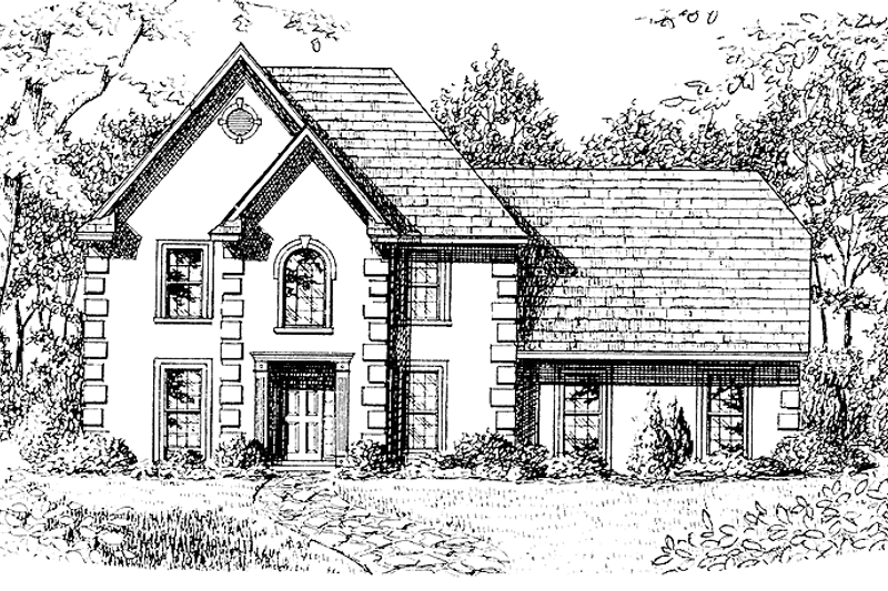Home Plan - Traditional Exterior - Front Elevation Plan #34-244