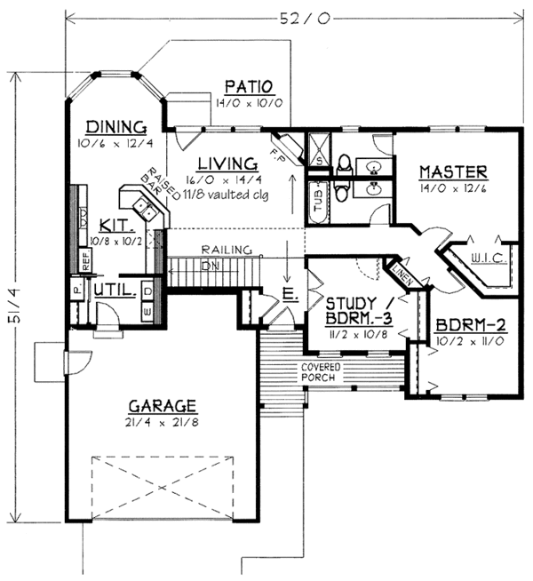 Home Plan - Country Floor Plan - Main Floor Plan #1037-47