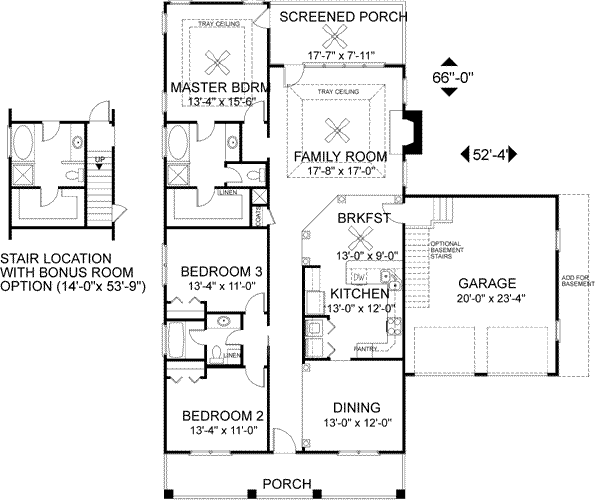 Dream House Plan - Cottage Floor Plan - Main Floor Plan #56-140