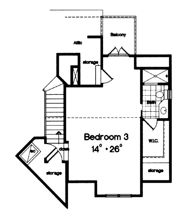 Architectural House Design - Craftsman Floor Plan - Upper Floor Plan #417-657