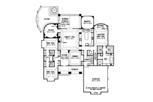Floor Plan - Main Floor for European House Plan #929-890 - 3 bed, 2.5 bath