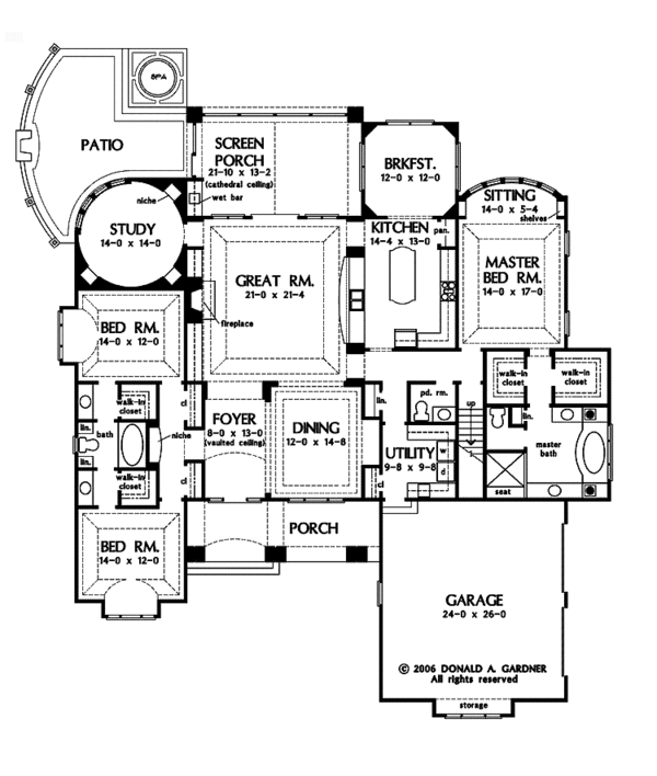 Home Plan - European Floor Plan - Main Floor Plan #929-890
