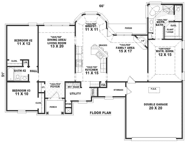 Traditional Floor Plan - Main Floor Plan #81-282