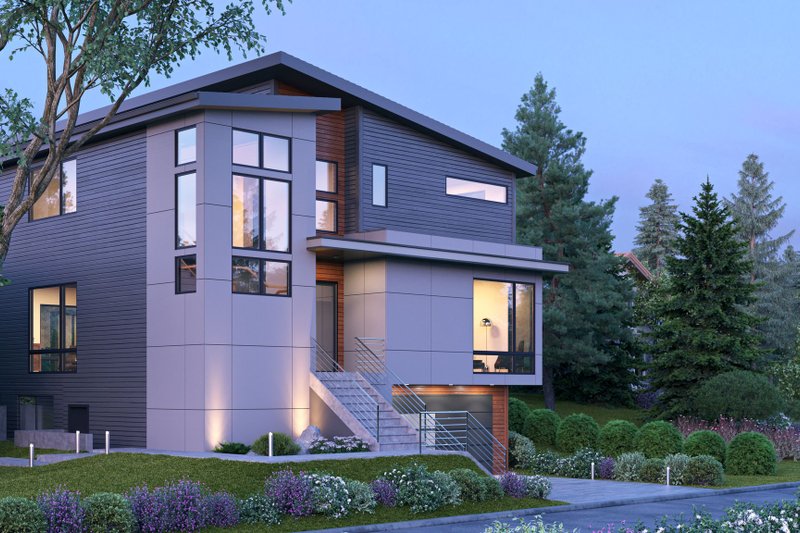 Home Plan - Contemporary Exterior - Front Elevation Plan #1066-155