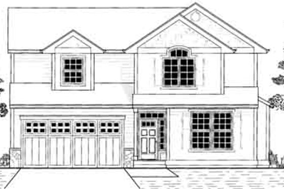 Exterior - Front Elevation for Traditional House Plan #53-348 - 3 bed, 2.5 bath