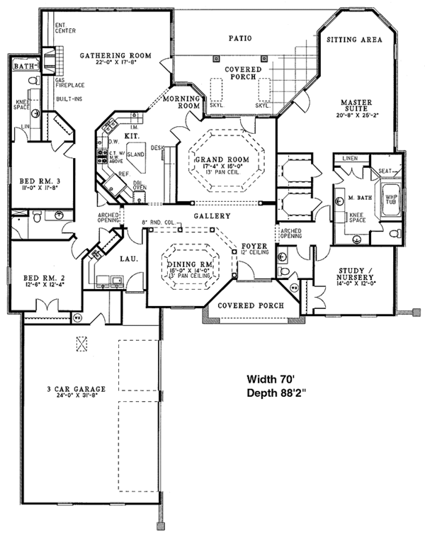 Architectural House Design - European Floor Plan - Main Floor Plan #17-2632