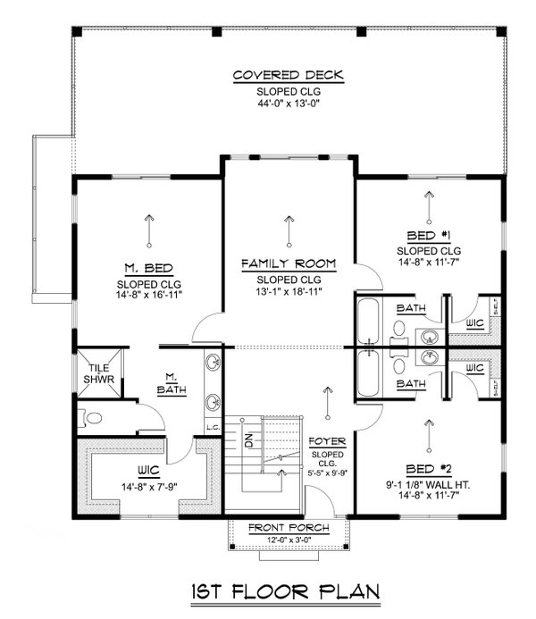 House Blueprint - Modern Floor Plan - Main Floor Plan #1064-427