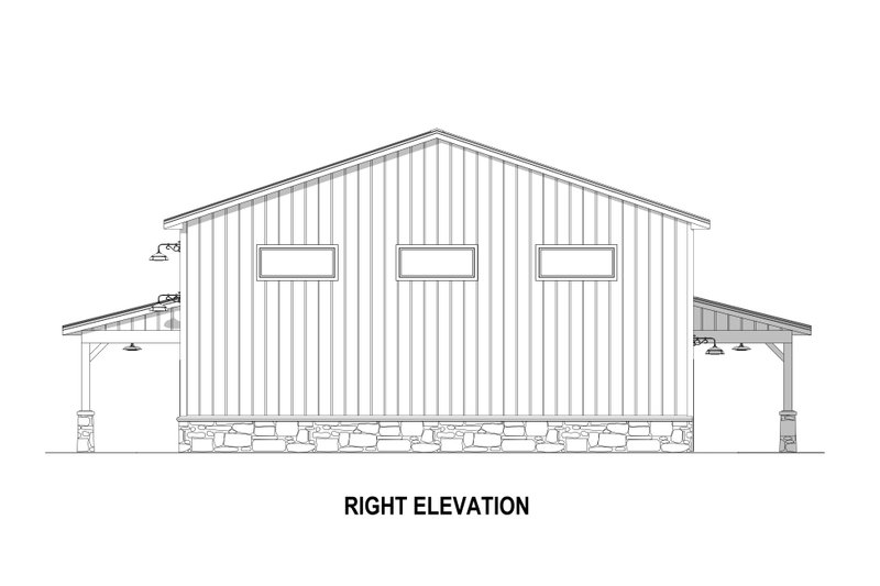 Dream House Plan - Exterior - Other Elevation for Barndominium House Plan #1084-16 - 3 bed, 2.5 bath