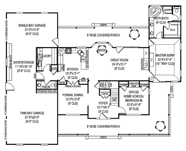 House Plan Design - Country Floor Plan - Main Floor Plan #11-274