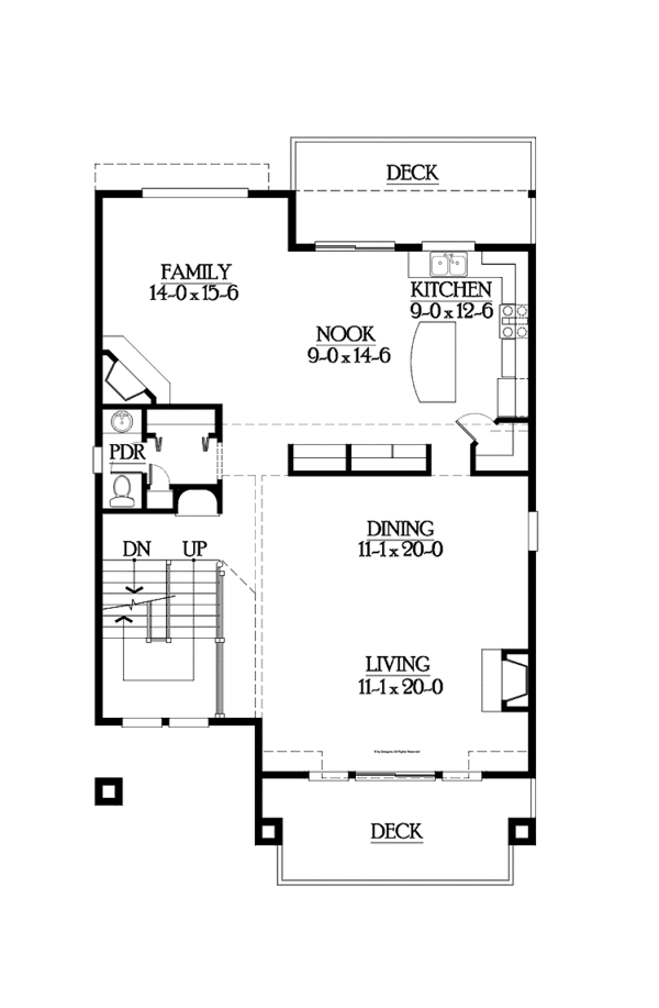 Dream House Plan - Craftsman Floor Plan - Main Floor Plan #132-559