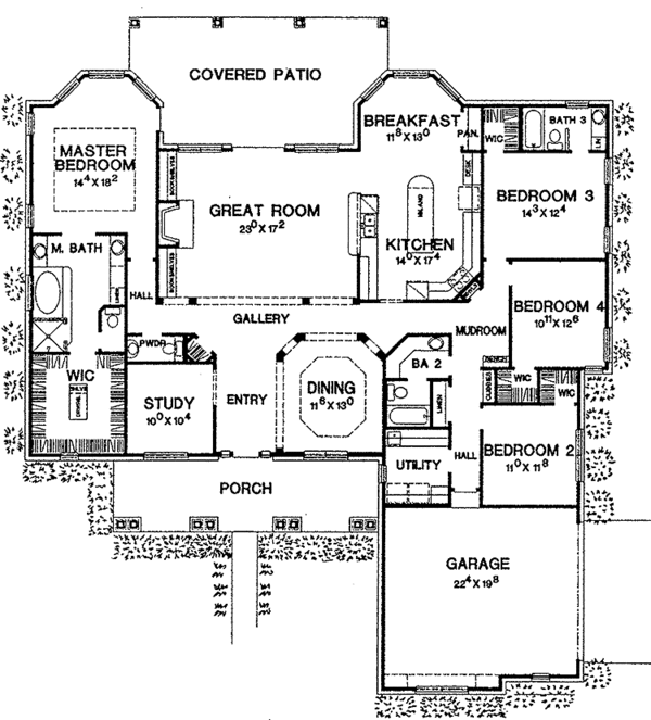 Architectural House Design - Country Floor Plan - Main Floor Plan #472-248