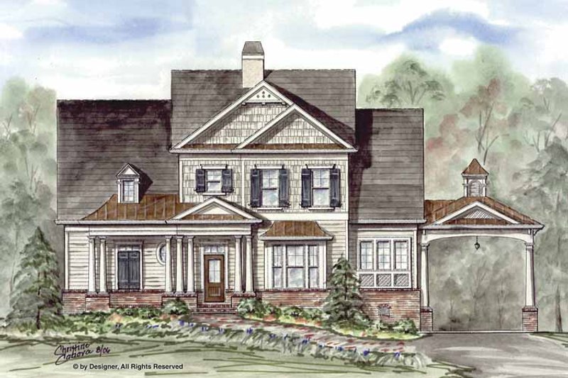 Home Plan - Exterior - Front Elevation 3 for Craftsman House Plan #54-311 - 4 bed, 2.5 bath