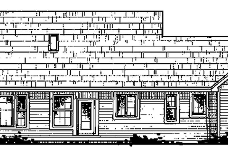 Home Plan - Exterior - Rear Elevation for Country House Plan #51-743 - 3 bed, 2.5 bath