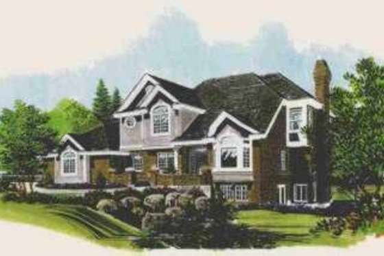 Exterior - Front Elevation for Traditional House Plan #308-233 - 4 bed, 2.5 bath
