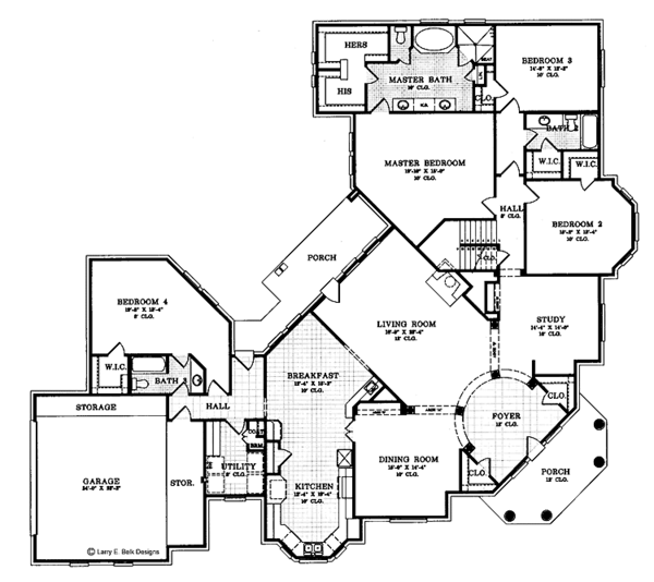 Dream House Plan - European Floor Plan - Main Floor Plan #952-28