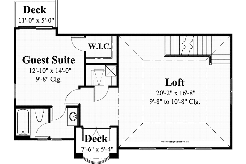 Home Plan - Floor Plan - Upper Floor for Mediterranean House Plan #930-434 - 3 bed, 4 bath