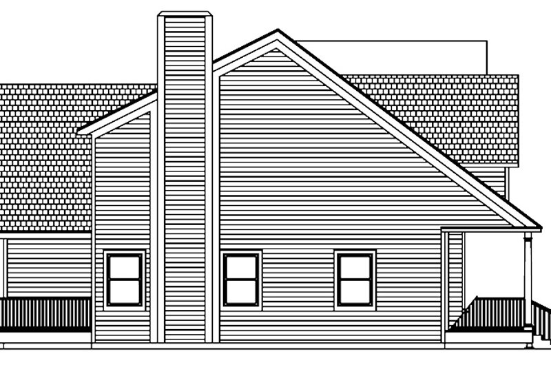 House Blueprint - Exterior - Other Elevation 1 for Colonial House Plan #1061-4 - 3 bed, 3 bath
