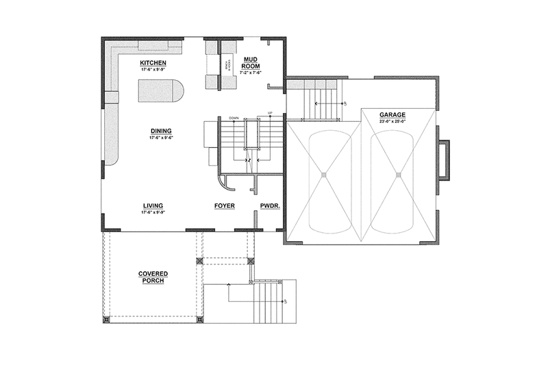 Architectural House Design - Floor Plan - Main Floor for Contemporary House Plan #928-274 - 3 bed, 2.5 bath