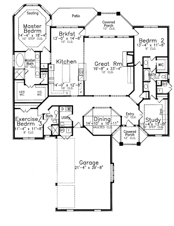 House Plan Design - Country Floor Plan - Main Floor Plan #52-278