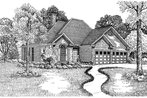 Ranch Exterior - Front Elevation Plan #17-2647