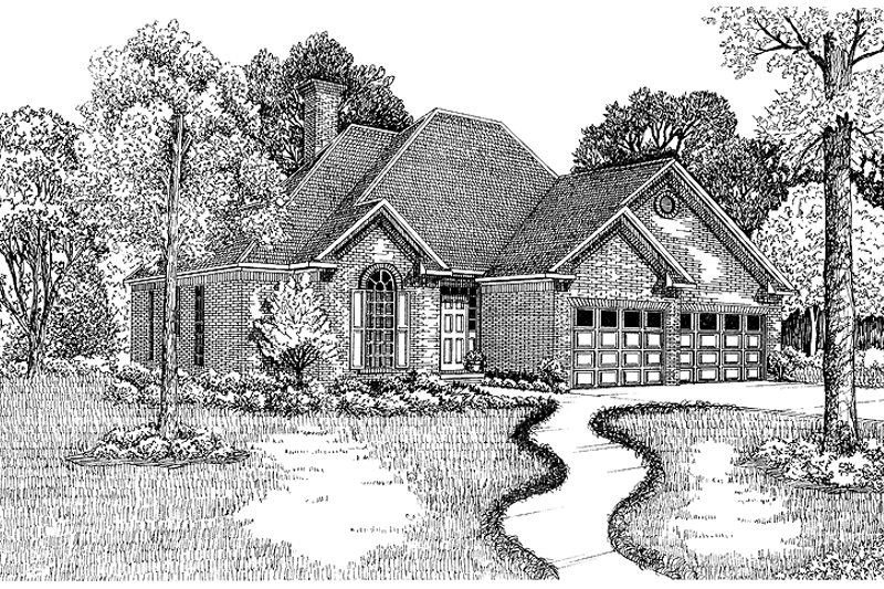 Dream House Plan - Ranch Exterior - Front Elevation Plan #17-2647